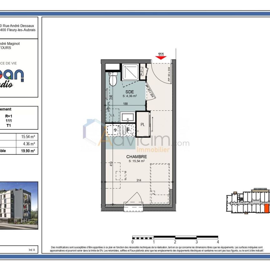 F1 de 19.90 m² AVEC PARKING NEUF - Photo 2