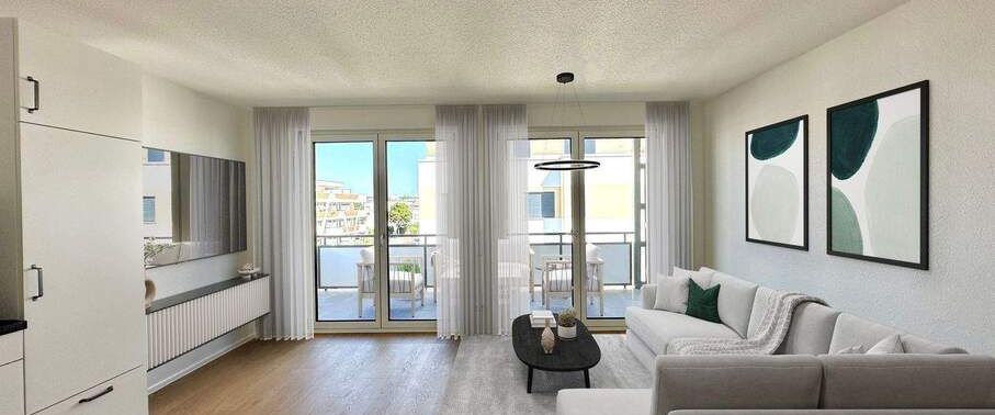 Neubau 3 - Zimmer Wohnung im Erdgeschoss mit Blick in den projekteigenen Park. - Foto 1