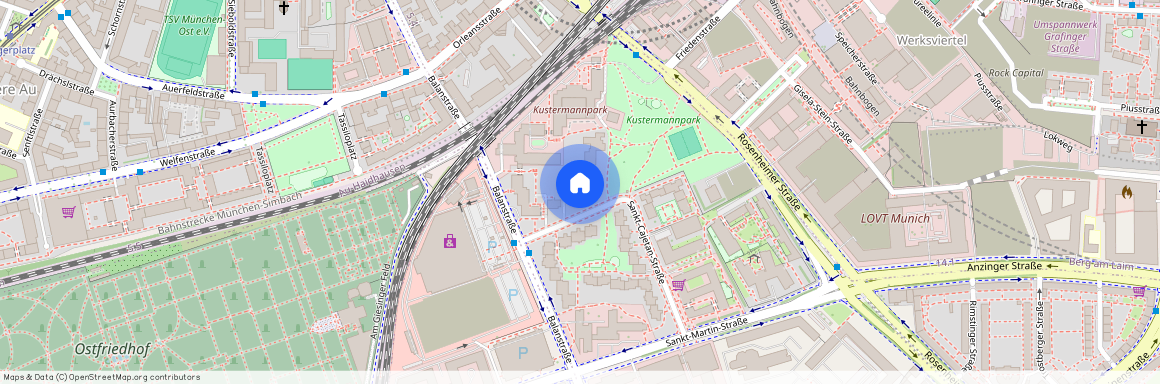 St.-Cajetan-Straße, 81669 München Au-Haidhausen ca. 2, 4 km south-east of Munich-center