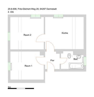 Gemütliche 2-Zimmer-Wohnung in Eberstadt ab sofort zu vermieten! - Foto 1