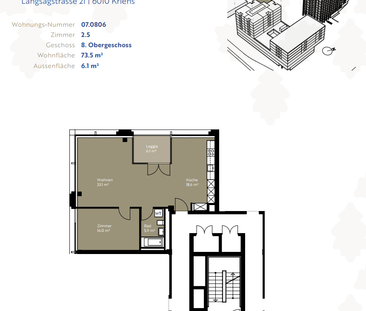 2 ½ Zimmer-Wohnung in Kriens mieten - Foto 6