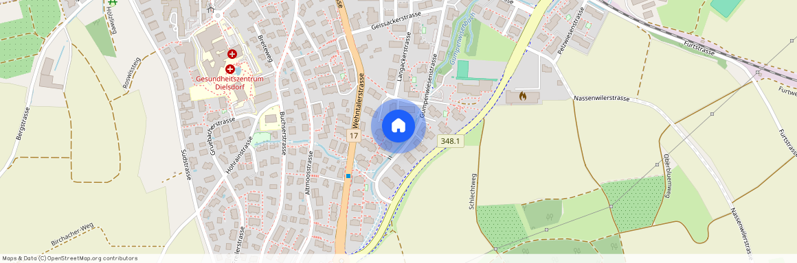 Gumpenwiesenstrasse 22, 8157 Dielsdorf, Lageplan