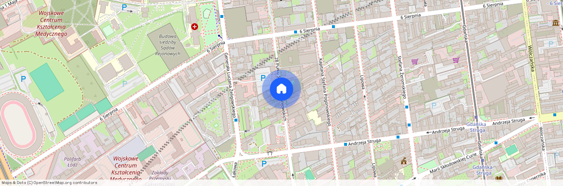 ul. 28 Pułku Strzelców Kaniowskich, Stare Polesie, Polesie, Łódź, łódzkie