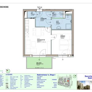 2-Zimmer-Wohnung mit Balkon, Top 20 - Foto 2