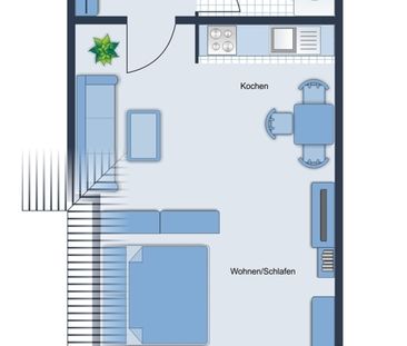 kleines feines 1-Zi-DG-Apartment, mit Balkon und Einbauküche, frei ... - Foto 3