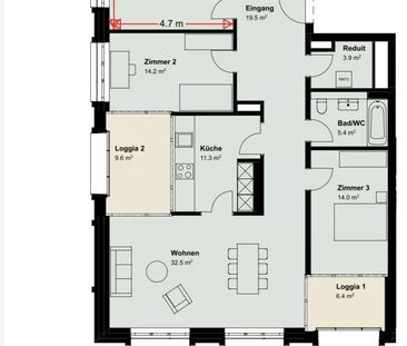 1 Zimmer, 124 m², 4. Stock - Photo 4