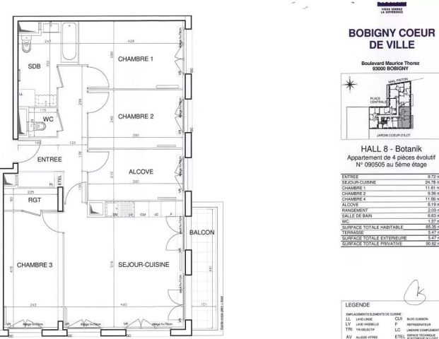 location Appartement T4 DE 85.6m² À BOBIGNY - Photo 1