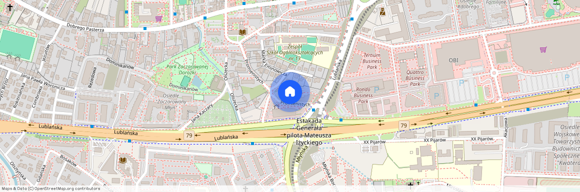 Śródmieście, Prądnik Czerwony, ul. Promienistych, Kraków