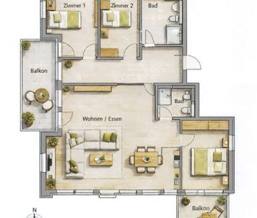 Kapellenberg • 4-Raum Wohnung • zwei Balkone • zur Miete • Wanne&Du... - Photo 5