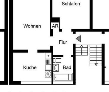 2 Zimmerwohnung mit Balkon in Langenfeld - Foto 4