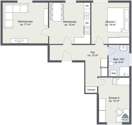 Behagliche Modernität und Retro-Charme: 3½-Zimmer-Wohnung in Itzling - Photo 2