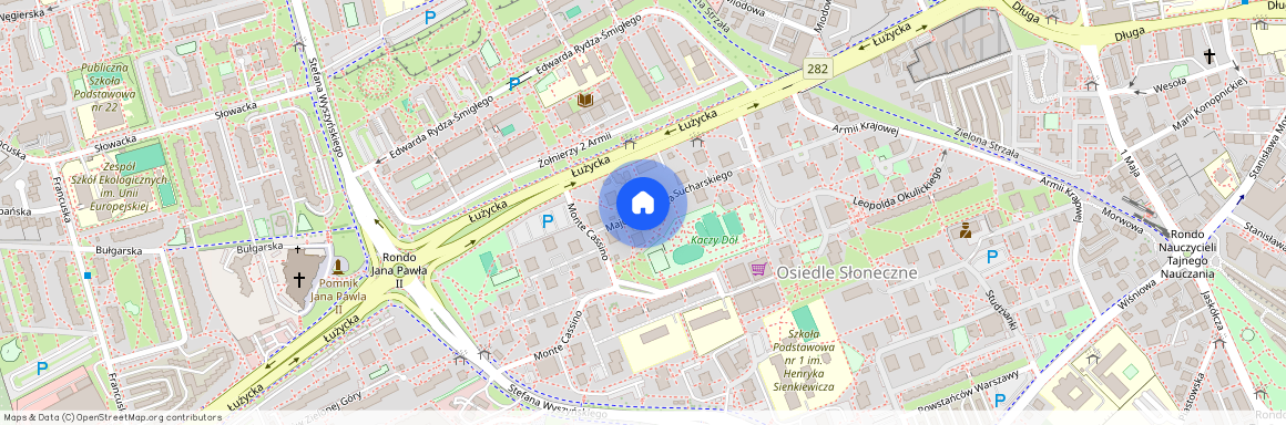 ul. Majora Henryka Sucharskiego, Osiedle Słoneczne, Centrum, Zielona Góra, lubuskie