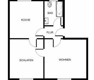 Nette Nachbarn gesucht: renovierte 2-Zimmer-Wohnung in sehr ruhiger... - Photo 4
