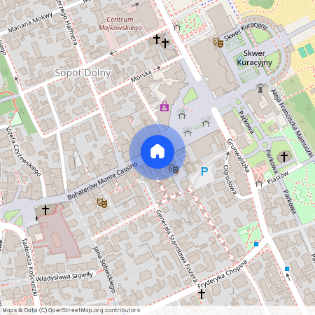 ul. Bohaterów Monte Cassino, Centrum, Dolny Sopot, Sopot, pomorskie