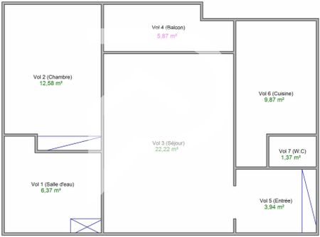 Location appartement 2 pièces, 56.35m², Bourges - Photo 4