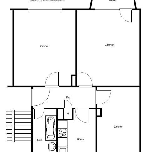 Top! Neu modernisierte 3-Zimmerwohnung mit Balkon in Stadtlage - Foto 1