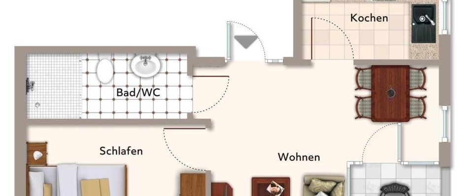 Attraktive 2 Zimmer Wohnung im betreuten Wohnen in idealer Innenstadtlage! - Photo 1
