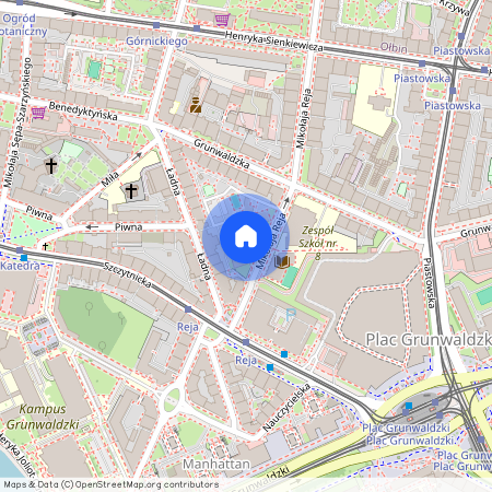 ul. Mikołaja Reja, Plac Grunwaldzki, Śródmieście, Wrocław, dolnośląskie