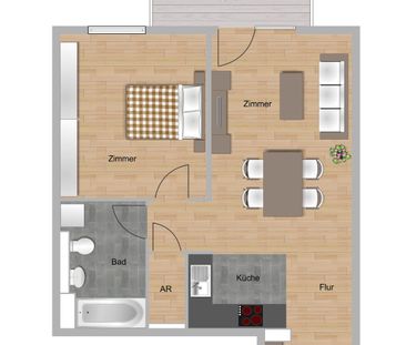 Freundliche Neubauwohnung über 2 Zimmer mit Balkon! - Foto 2