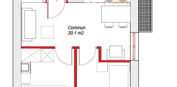 New 2.5-room apartment, furnished, ideal for shared living - Photo 2