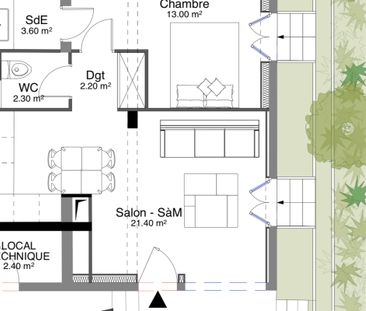 GRAND DEUX PIECES RÉNOVÉ AVEC JARDIN PRIVATIF - Proche ium - Photo 5