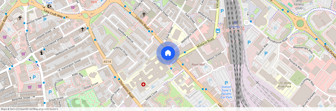 1 Bedroom Ground Floor Flat, Carlton HouseLondon Road, Derby Centre