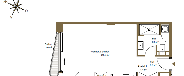 HafenCity: Attraktives Studioapartment zu vermieten! - Foto 1