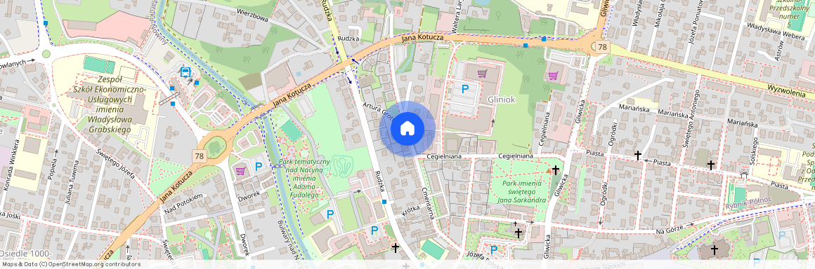 ul. Cmentarna, Śródmieście, Rybnik, śląskie