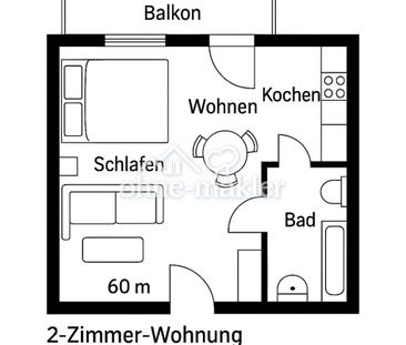 2-Zimmer Wohnung mit zum Träumen einladender Aussicht in sehr guter... - Foto 1
