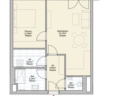 2 Zi Wohnung mit Balkon - nahe U1 (provisionsfrei!) - Foto 3