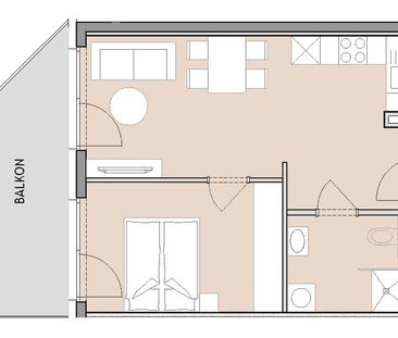 Moderne 2-Zimmer-Wohnung mit Balkon - Foto 5