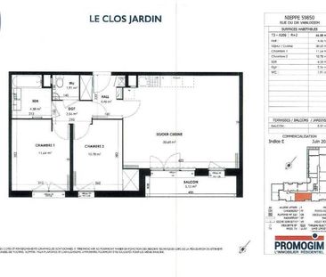 Location Appartement 3 pièces 66m² NIEPPE 59850 - Photo 2