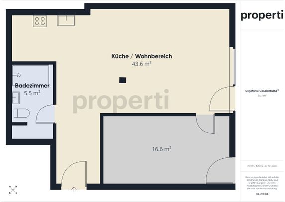 Modern 2.5-room apartment with balcony, Basel - Photo 1
