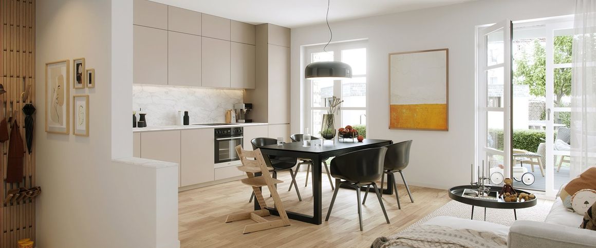 Barrierefreie 2-Zimmer-Wohnung mit EBK, großer Terrasse und Gartenanteil - Foto 1