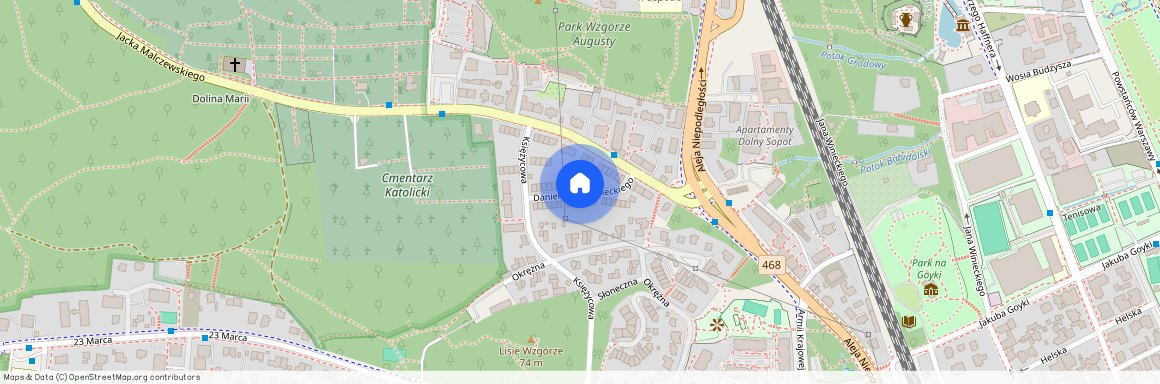 ul. Daniela Chodowieckiego, Lisie Wzgórze, Górny Sopot, Sopot, pomorskie