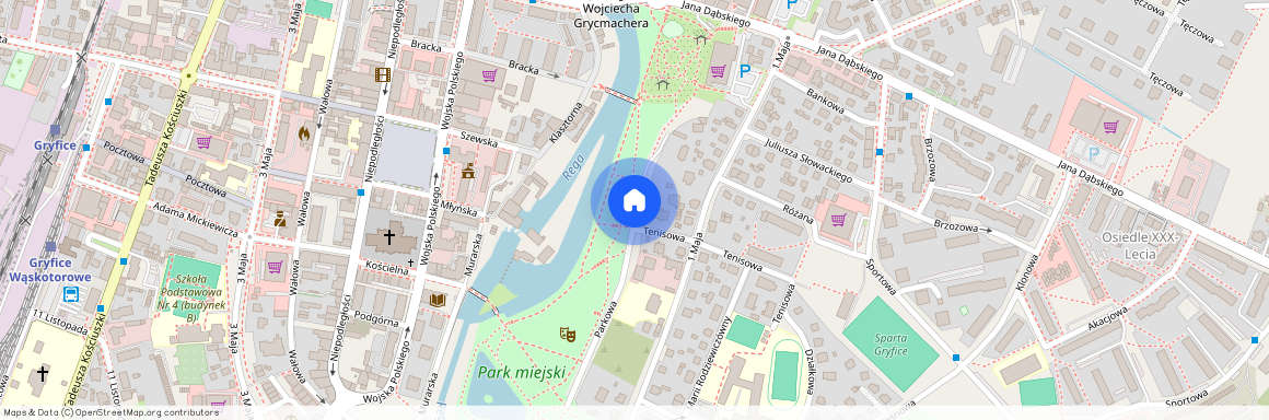 ul. Parkowa, Gryfice, Gryfice, gryficki, zachodniopomorskie