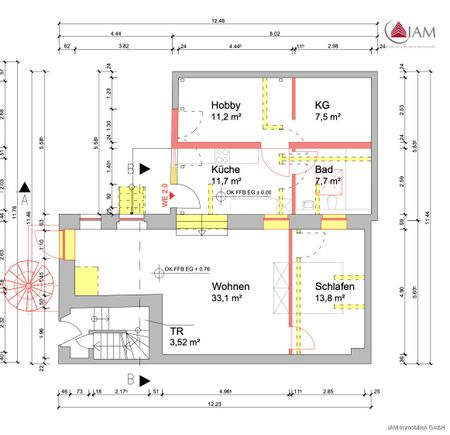 Erstbezug nach Kernsanierung: 3Zimmer-Wohnung im ruhigen Hinterhaus, zentral in Wiesbaden. - Photo 3
