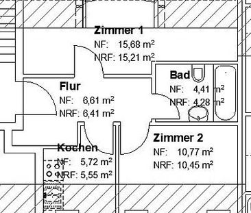 WBS erforderlich! Singlewohnung mit Loggia! - Foto 1