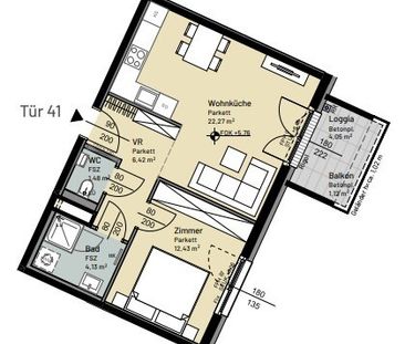 Erstbezug: 2-Zimmer-Wohnung mit Loggia/Balkon - in Grünruhelage in ... - Photo 2