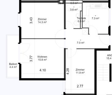 Helle 3-Zimmer-Wohnung mit Balkon - Photo 4