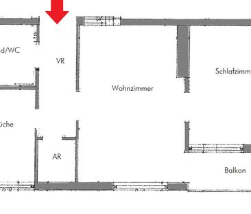 Lichtdurchflutete - 2-Zimmer-Wohnung im Obergeschoss mit Balkon - Photo 1