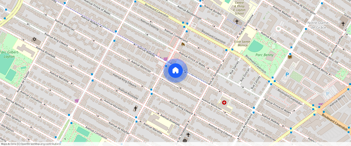 ** Avenue Walkley, Côte-des-Neiges-Notre-Dame-de-Grâce, Côte-des-Neiges-Notre-Dame-de-Grâce, Ile de Montréal, H4B 2L4