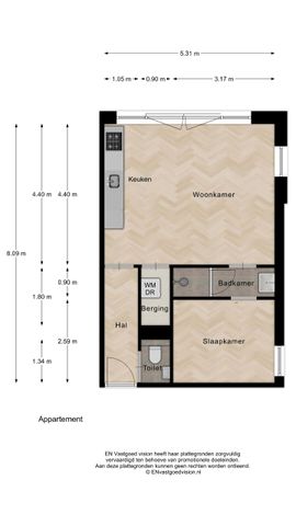 Appartement te huur: Heiligeweg 97-A 1561 DG Krommenie - Foto 2