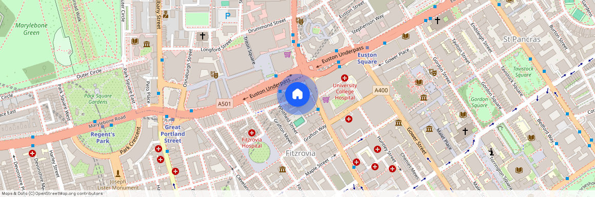 Euston Road, Fitzrovia, London, NW1