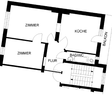 GEPFLEGTE 2 1/2 Zimmer-Wohnung mit BALKON Haspe-Zentrum - Foto 1