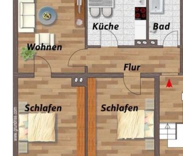 3 Zimmer Erdgeschosswohung - Photo 1