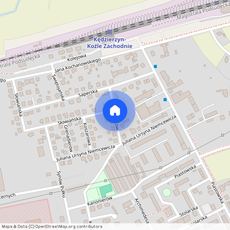 ul. Artylerzystów, Zachód, Kędzierzyn-Koźle, kędzierzyńsko-kozielski, opolskie