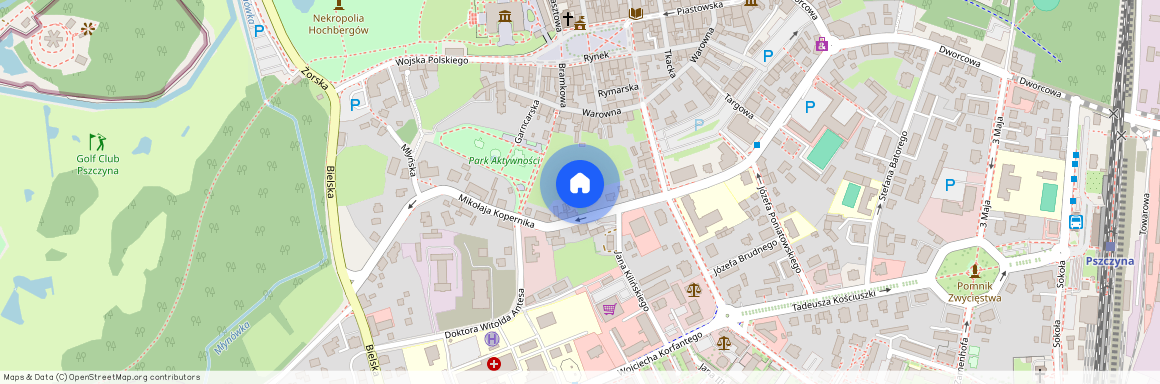 ul. Mikołaja Kopernika, Pszczyna, Pszczyna, pszczyński, śląskie