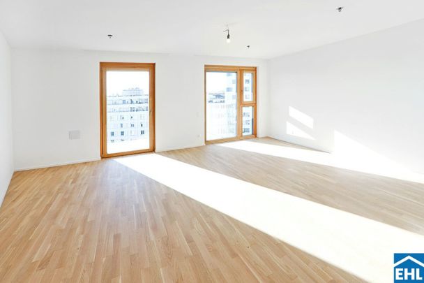 Sonnwendviertel: 1-Zimmer-Wohnung mit Balkon im 9. OG – Fitnessraum, Co-Working & Rooftop-Terrasse inklusive! - Foto 1