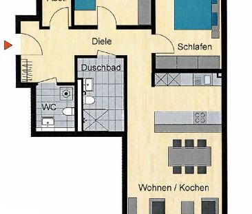 Neubau/Erstbezug: Modern geschnittene 3-Zimmer-Wohnung mit traumhaf... - Photo 1